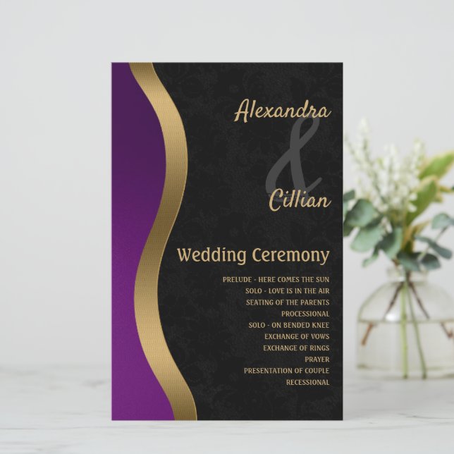 Lámina Purple y Gold de estilo (Anverso de pie)