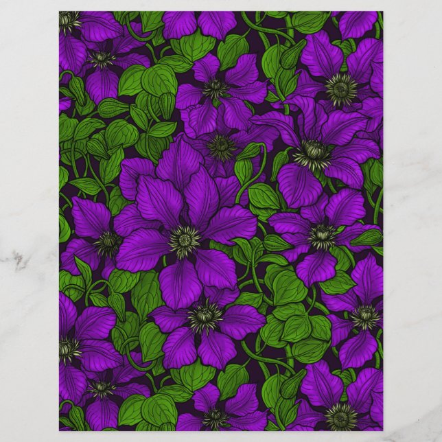 Lámina Púrpura Clematis (Anverso)
