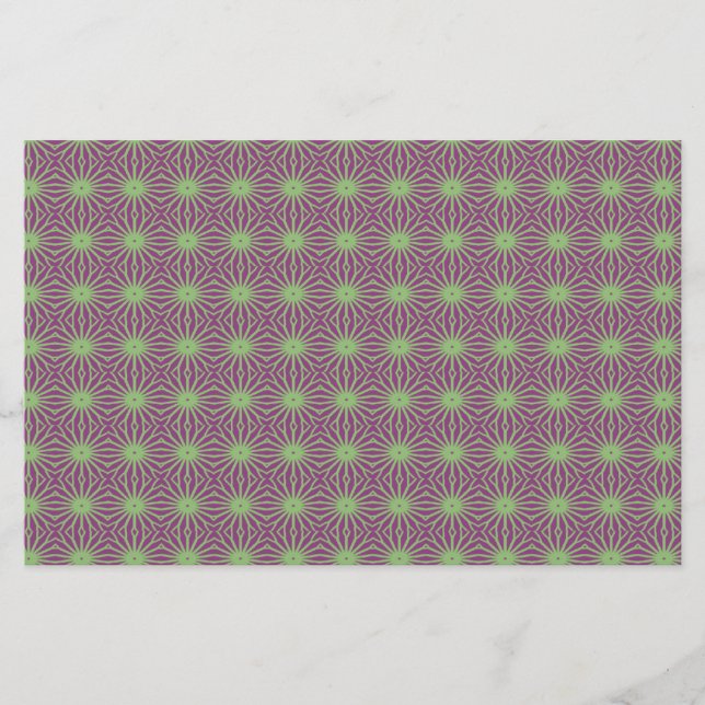 Lámina Púrpura con papel de dibujo del patrón de trippy v (Anverso)