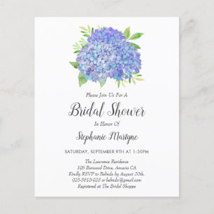 Lámina Púrpura Hydrangea Bouquet Presupuesto Ducha de nov