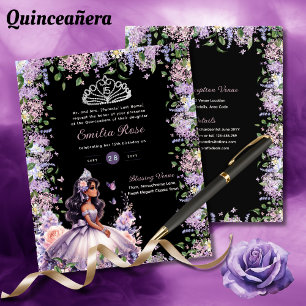 Lámina Púrpura Lilac Quinceanera Vestir Wisteria Floral