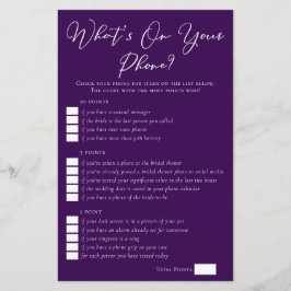 Lámina Púrpura lo que hay en tu juego de ducha de novia