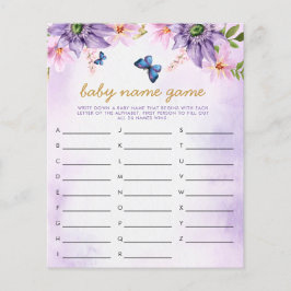 Lámina Púrpura Mariposa Nombra Ducha Juego