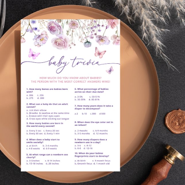 Lámina Púrpura mariposa rosa Flores salvajes Baby Trivia  (Subido por el creador)