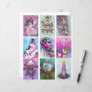 Lámina Púrpura Navidad Clipart