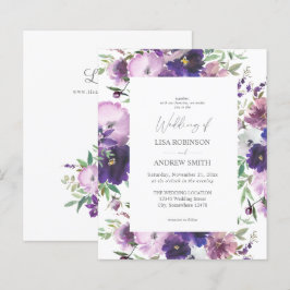 Lámina Púrpura Presupuestario - Lavanda y Floral Violeta 