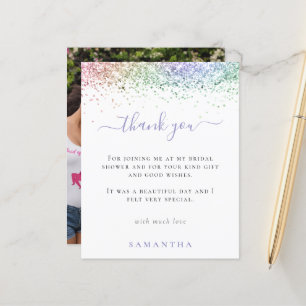 Lámina Purpurina arcoiris de presupuesto Foto ducha de no