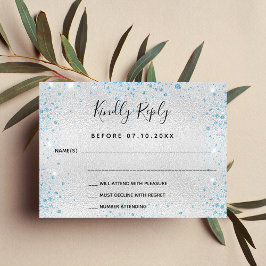 Lámina Purpurina azul plateado RSVP