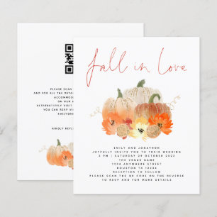 Lámina Purpurina de calabaza de presupuesto Invitación a