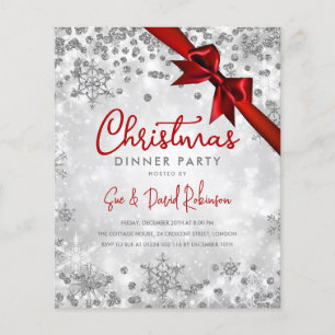 Lámina Purpurina de Cinta Roja de Plata Presupuesto Navid