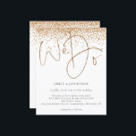 Lámina Purpurina de Confeti de Oro Presupuestario Invitam<br><div class="desc">Purpurina de Confeti de Oro Presupuestado Hacemos Invitación De Boda. Un precio económico menor 4, 5" x 5, 6" alternativa. Disponible en un ALMACENAMIENTO DE TARJETAS SEMI-GLOSS de 110 lb que es la opción predeterminada (más grueso para las invitaciones), O UN ALMACENAMIENTO DE PAPELES DELGADOS SATIN FINISH DE 80 lb...</div>