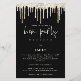 Lámina Purpurina de crema presupuestaria Drip Hen Weekend