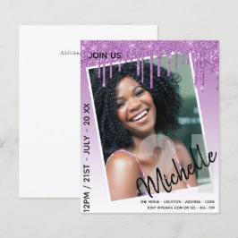 Lámina PURPURINA de  de obtención de FOTOS por cumpleaños