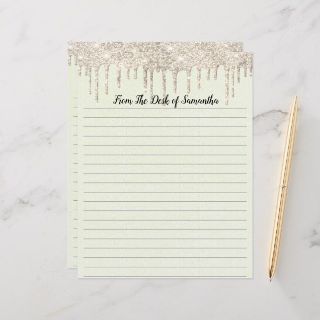 Lámina Purpurina de goteo personalizado estatizado (Anverso/Reverso In Situ)