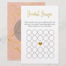 Lámina Purpurina de oro Bingo de novia Juguete de ducha d