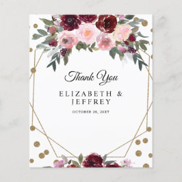 Lámina Purpurina de oro de Borgoña presupuesto Gracias Ge