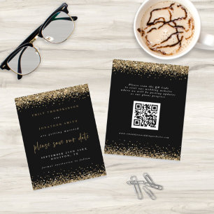 Lámina Purpurina de oro de presupuesto Boda Código QR Gua