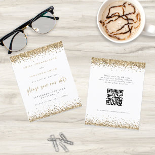 Lámina Purpurina de oro de presupuesto Boda Código QR Gua