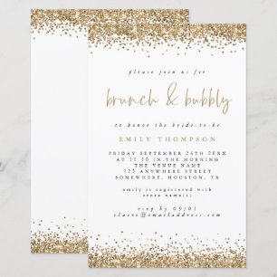 Lámina Purpurina de oro de presupuesto Brunch Bubbly Brid
