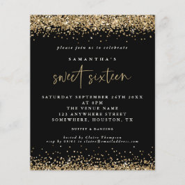 Lámina Purpurina de oro de presupuesto dulce dieciséis cu