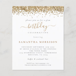 Lámina Purpurina de oro de presupuesto Invitación a cualq