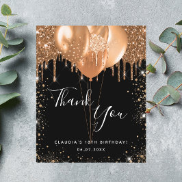 Lámina Purpurina de oro negro de cumpleaños de presupuest