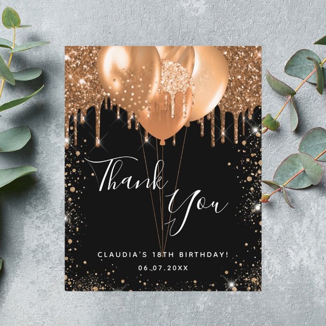 Lámina Purpurina de oro negro de cumpleaños de presupuest (Subido por el creador)