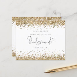 Lámina Purpurina de oro presupuestado Script Bridesmaid R