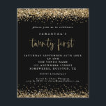 Lámina Purpurina de Oro Presupuestario 21ª Invitación del<br><div class="desc">Una alternativa de valor por dinero BUDGET en un tamaño menor de 4, 5 x 5, 6" de peso semibrillante de 110 libras, que es de espesor similar al de una postal (sin embargo, no es adecuado para usar como postal). POR FAVOR NOTE, HAY UNA invitación por hoja Purpurina de...</div>