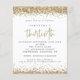 Lámina Purpurina de Oro Presupuestario 30ª Invitación