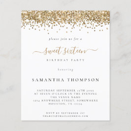 Lámina Purpurina de Oro Presupuestario Dulce Invitación