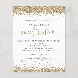 Lámina Purpurina de Oro Presupuestario Dulce Invitación D