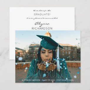 Lámina Purpurina de Oro Presupuestario Graduado Invitació