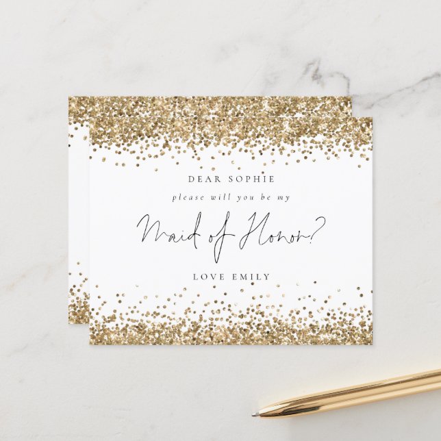 Lámina Purpurina de Oro Presupuestario Maid of Honor Requ (Anverso/Reverso In Situ)