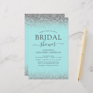 Lámina Purpurina de plata azul Aqua Blue Verde azulada Si