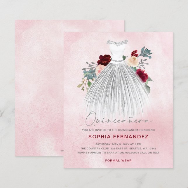 Lámina Purpurina de plata de borgoña de presupuesto vesti (Anverso / Reverso)