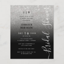 Purpurina de plata de presupuesto ducha de novia n