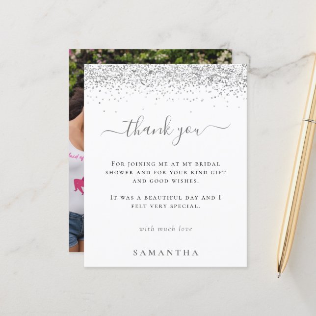 Lámina Purpurina de plata de presupuesto Foto ducha de no (Anverso/Reverso In Situ)