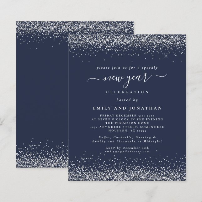 Lámina Purpurina de plata de presupuesto guión Fiesta de  (Anverso / Reverso)