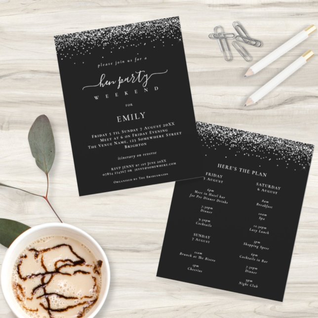 Lámina Purpurina de Plata Presupuestaria Hen Weekend Itin (Subido por el creador)