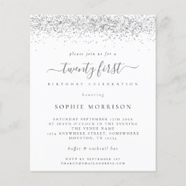 Lámina Purpurina de Plata Presupuestaria Invitación a 21º