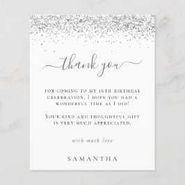 Lámina Purpurina de Plata Presupuesto Foto Dulce 16 Graci