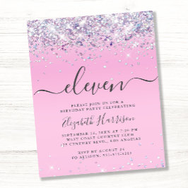 Lámina Purpurina de presupuesto 11ª invitación a fiesta d