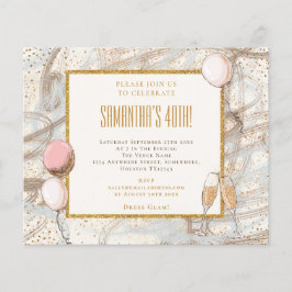 Lámina Purpurina de presupuesto Chica 40.ª invitación de