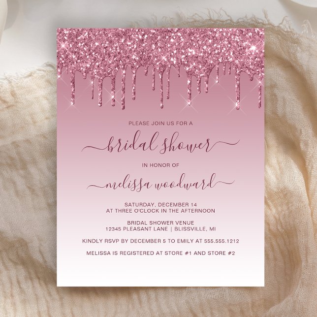 Lámina Purpurina de presupuesto Drip Burgundy Bridal Show (Subido por el creador)