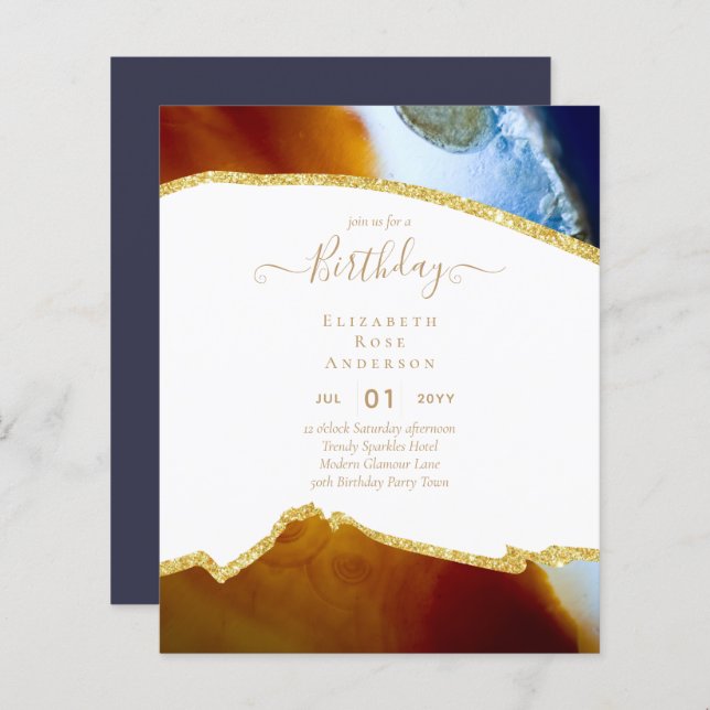 Lámina PURPURINA de PRESUPUESTO Glam Agate Bonito Girly A (Anverso / Reverso)