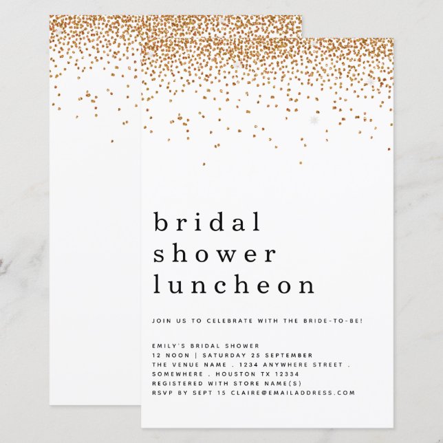 Lámina Purpurina de presupuesto Invitación a la hora del  (Anverso / Reverso)