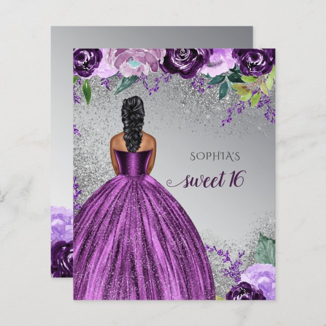 Lámina Purpurina de presupuesto Vestido púrpura dulce de  (Anverso / Reverso)