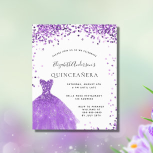 Lámina Purpurina de vestimenta blanca violeta de Quincean