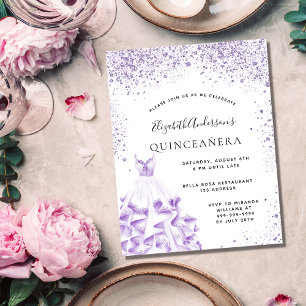 Lámina Purpurina de vestimenta blanca violeta de Quincean